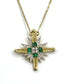 14K Gold Diamond & Emerald Star Of Bethlehem Opening Magnetic Necklace
